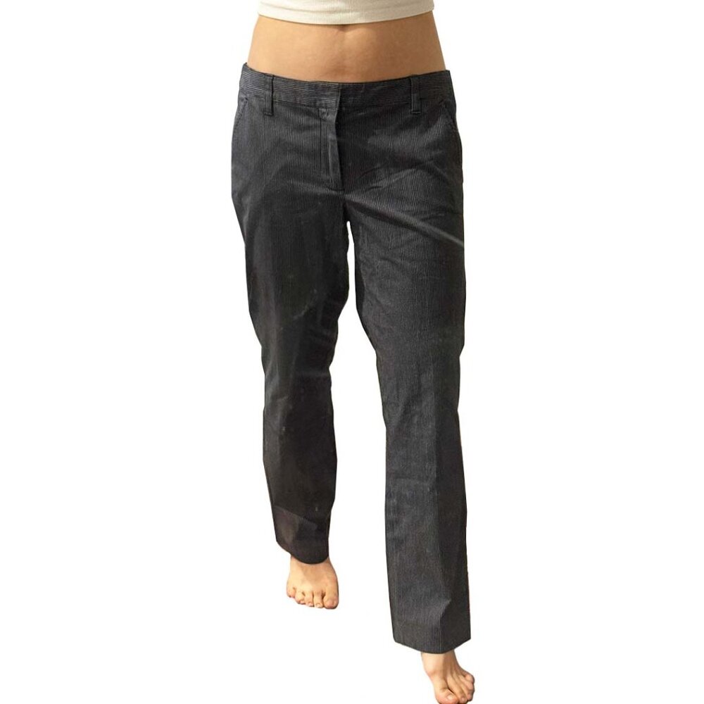 Marc by Marc Jacob's Women Navy Blue Stripe Mid/Low-Rise Pants Size 8